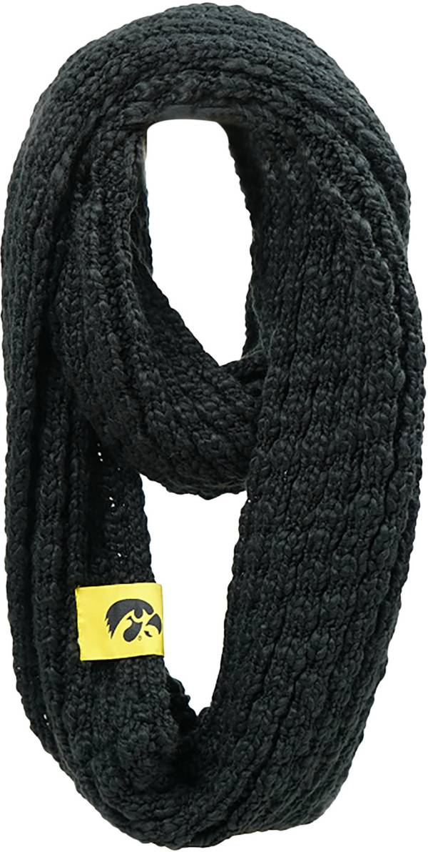 FOCO Iowa Hawkeyes Cable Knit Infinity Scarf