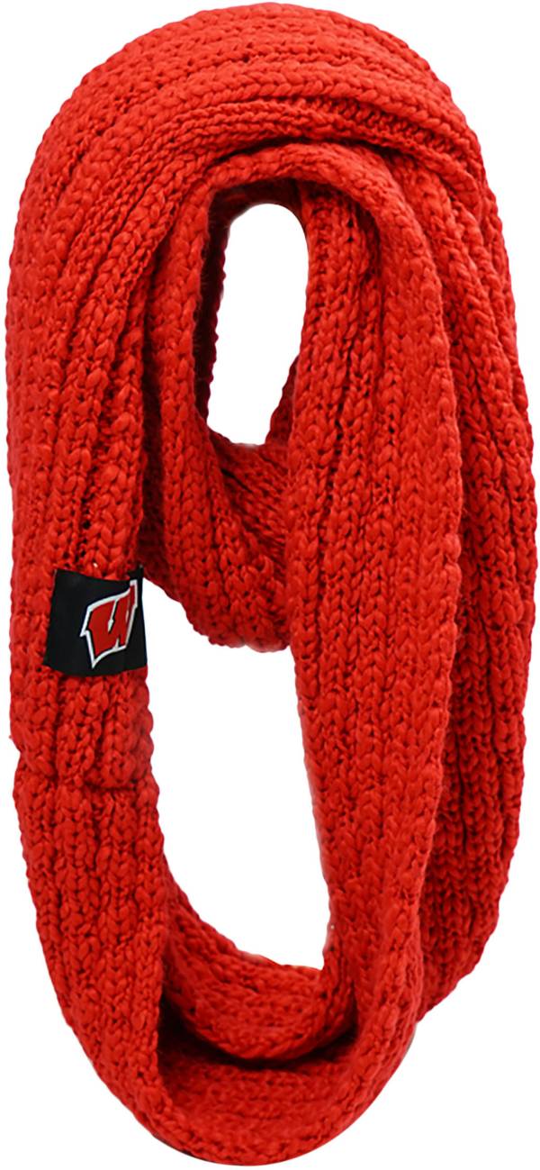 FOCO Wisconsin Badgers Cable Knit Infinity Scarf