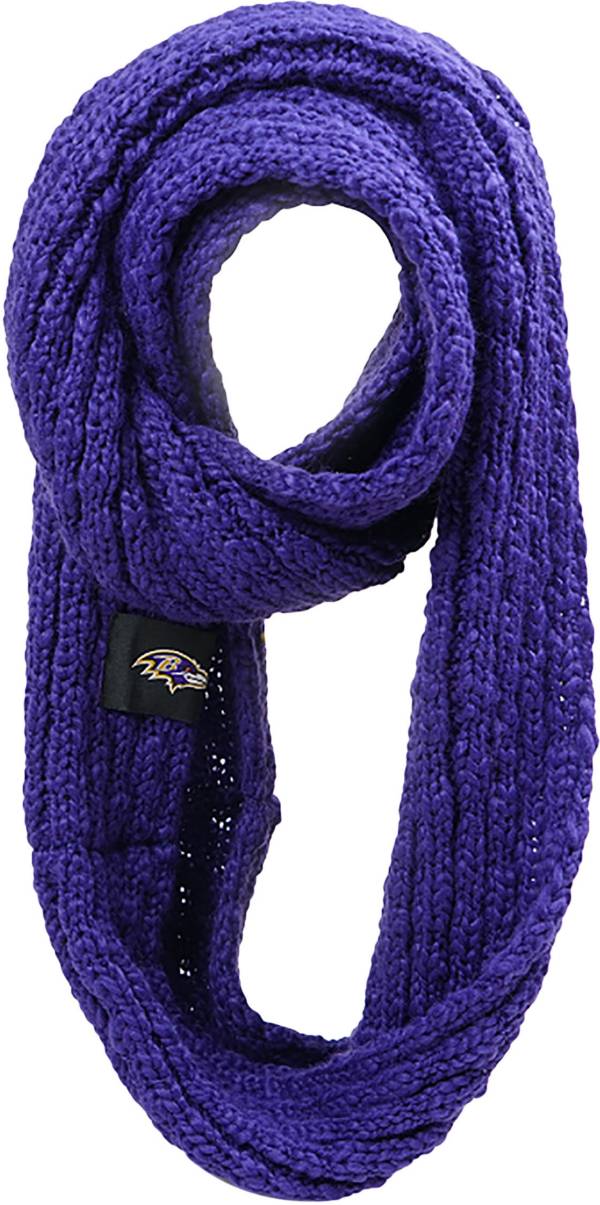 FOCO Baltimore Ravens Cable Knit Infinity Scarf