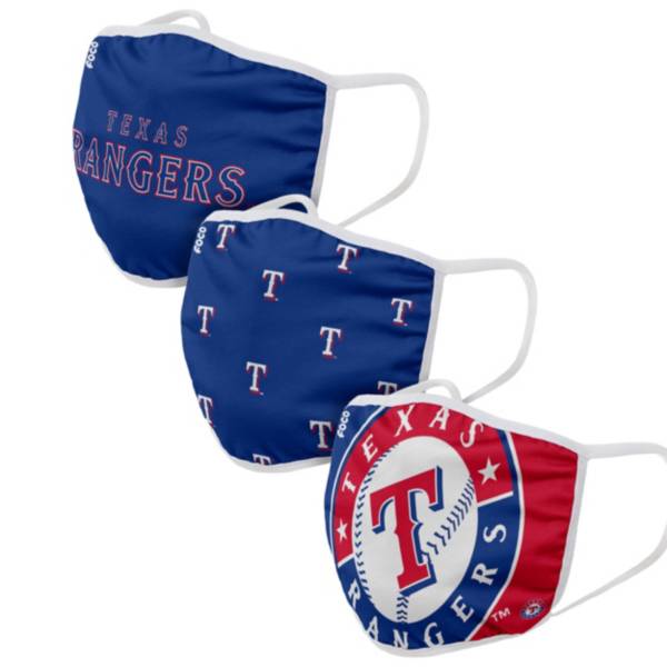 FOCO Youth Texas Rangers 3-Pack Face Coverings