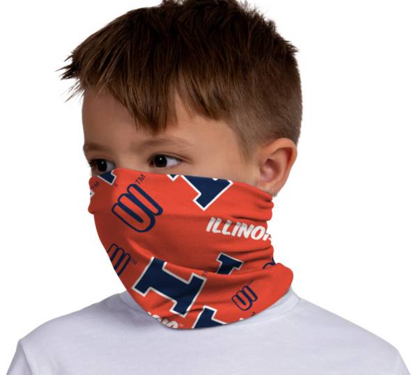 FOCO Youth Illinois Fighting Illini Mascot Neck Gaiter