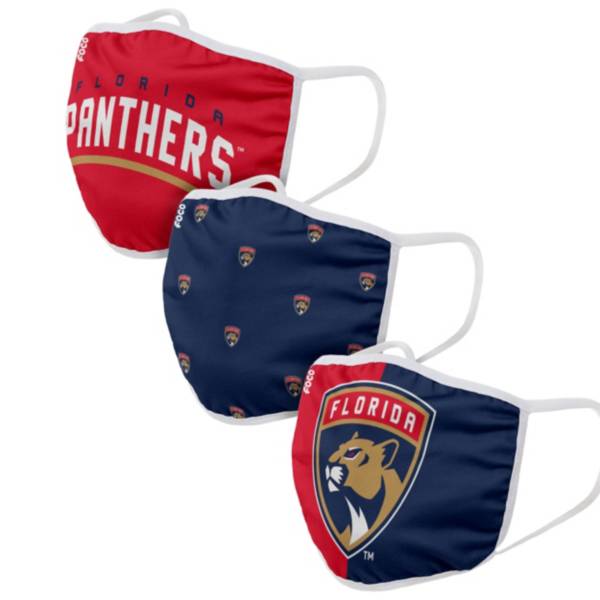 FOCO Youth Florida Panthers 3-Pack Face Coverings