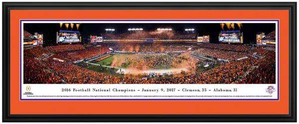 Blakeway Panoramas Clemson Tigers Double Mat Deluxe Frame