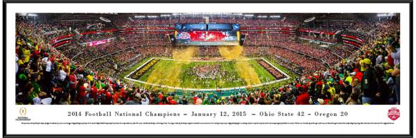 Blakeway Panoramas Ohio State Buckeyes Double Mat Deluxe Frame