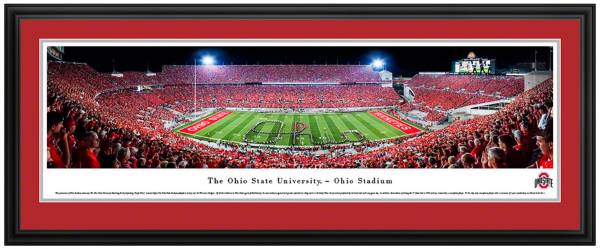 Blakeway Panoramas Ohio State Buckeyes Double Mat Deluxe Frame