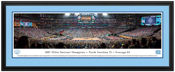 Blakeway Panoramas North Carolina Tar Heels Double Mat Deluxe Frame