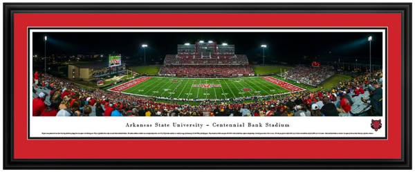 Blakeway Panoramas Arkansas State Red Wolves Double Mat Deluxe Frame