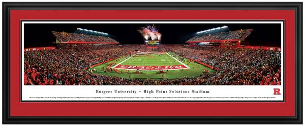 Blakeway Panoramas Rutgers Scarlet Knights Double Mat Deluxe Frame