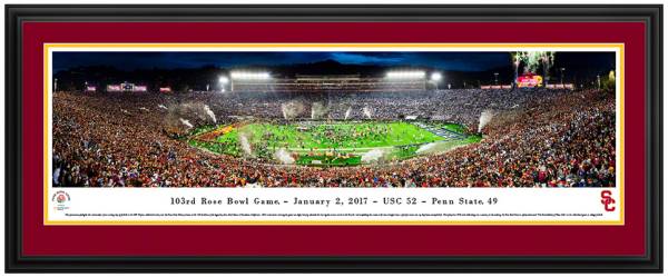 Blakeway Panoramas USC Trojans Double Mat Deluxe Frame