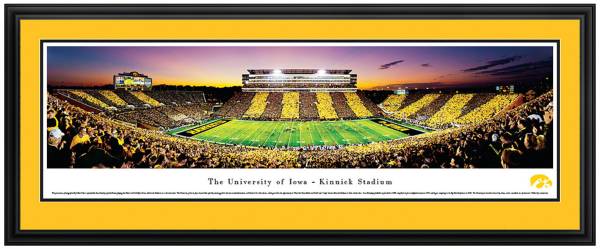 Blakeway Panoramas Iowa Hawkeyes Double Mat Deluxe Frame