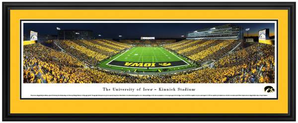 Blakeway Panoramas Iowa Hawkeyes Double Mat Deluxe Frame