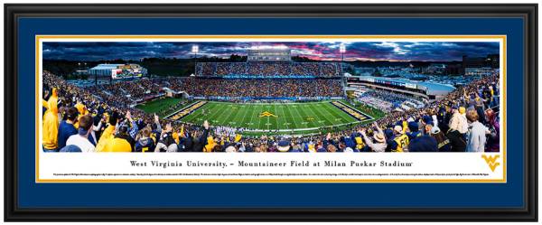 Blakeway Panoramas West Virginia Mountaineers Double Mat Deluxe Frame