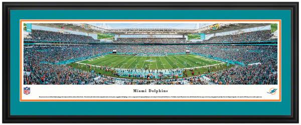 Blakeway Panoramas Miami Dolphins Mat Deluxe Frame