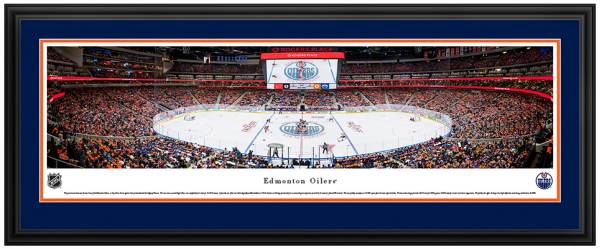 Blakeway Panoramas Edmonton Oilers Mat Deluxe Frame