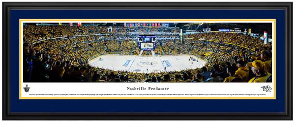 Blakeway Panoramas Nashville Predators Mat Deluxe Frame