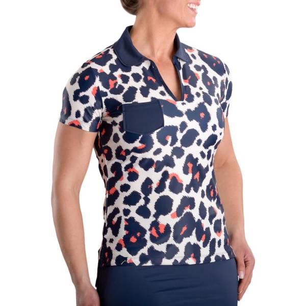 SwingDish Women's Jill Print Short Sleeve Golf Top