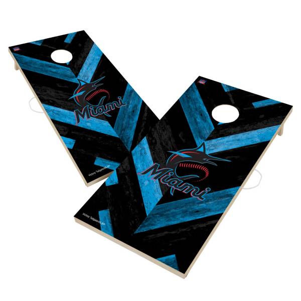 Victory Tailgate Miami Marlins 2' x 4' Solid Wood Cornhole Boards