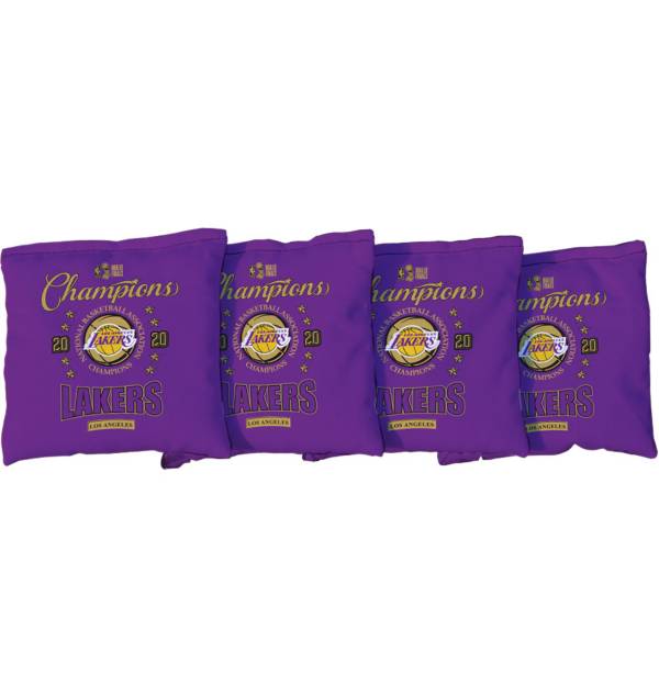 Victory Tailgate 2020 NBA Finals Champions Los Angeles Lakers Cornhole 4-Pack Purple Bean Bags