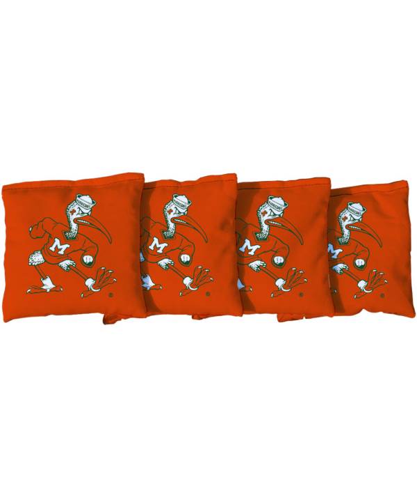 Victory Tailgate Miami Hurricanes Cornhole 4-Pack Bean Bags