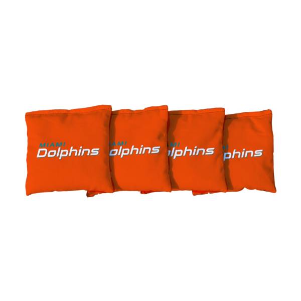 MIAMI DOLPHINS Cornhole Bean Bags 8 ACA Regulation Tailgate Corn Toss Game Bags 