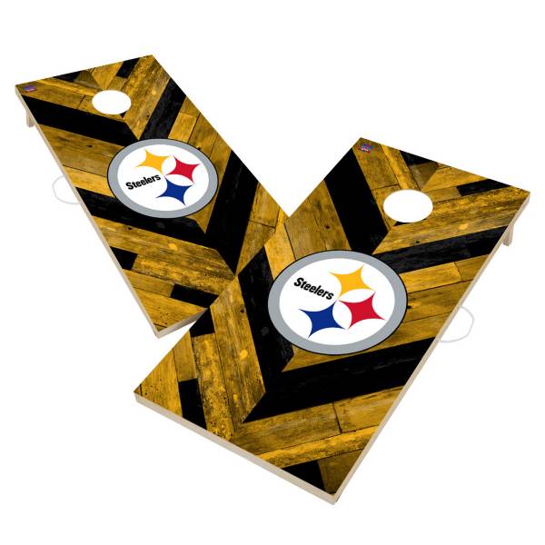 Victory Tailgate Pittsburgh Steelers 2' x 4' Solid Wood Cornhole Boards product image