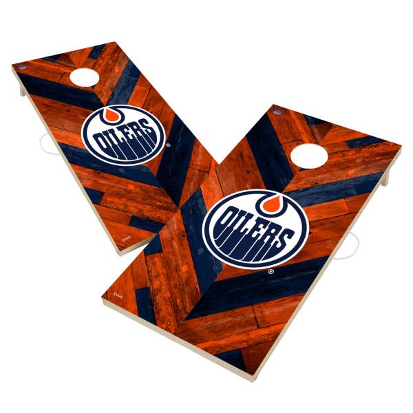 Victory Tailgate Edmonton Oilers 2' x 4' Solid Wood Cornhole Boards product image