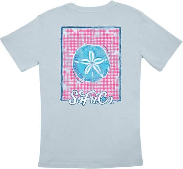 Southern Fried Cotton Women's Gingham Sand Dollar T-Shirt