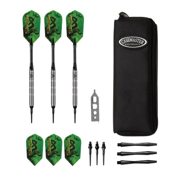 Viper Sidewinder 18g Ringed Barrel Soft Tip Darts & Casemaster Dart Case