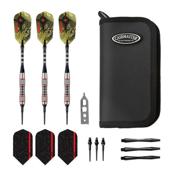 Viper Ranger 18g 95% Tungsten Soft Tip Darts & Casemaster Deluxe Dart Case