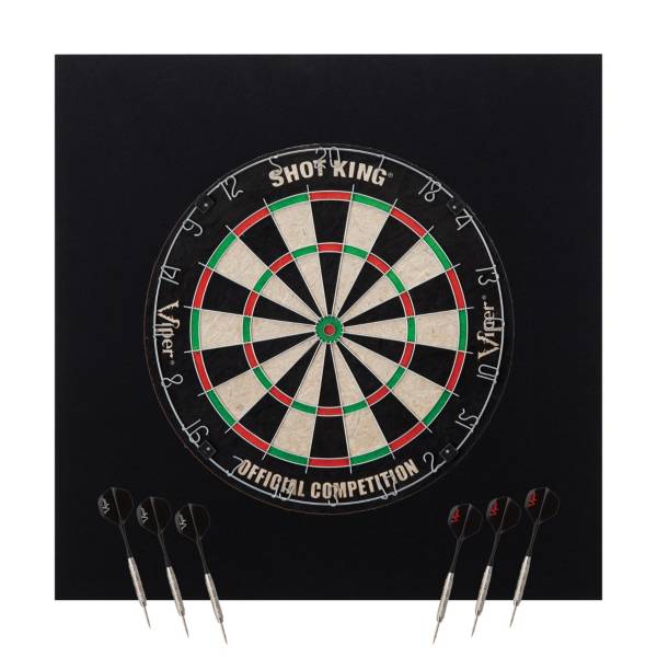 Viper EVA Steel Tip Dart Backboard & Shot King Sisal Dartboard Bundle