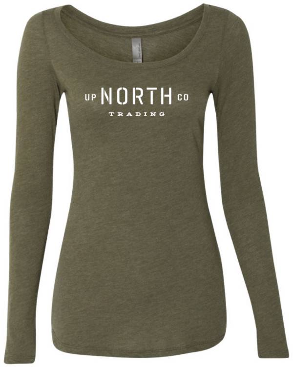 Up North Trading Company Women's Stencil Long Sleeve T-Shirt