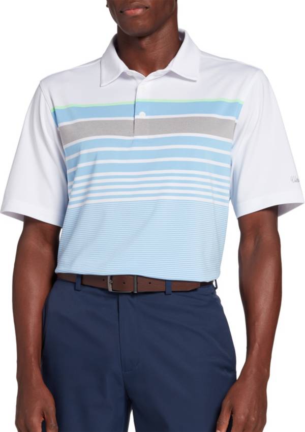 Walter Hagen Men's Perfect 11 Colorblock Multi Stripe Golf Polo