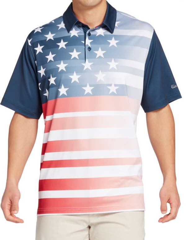 Walter Hagen Men's Perfect 11 Americana Colorblock Golf Polo