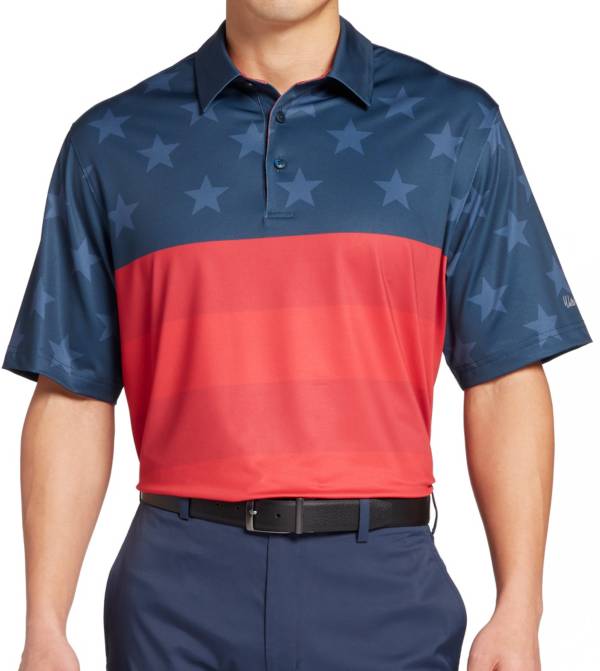 Walter Hagen Men's Perfect 11 Americana Tonal Flag Golf Polo
