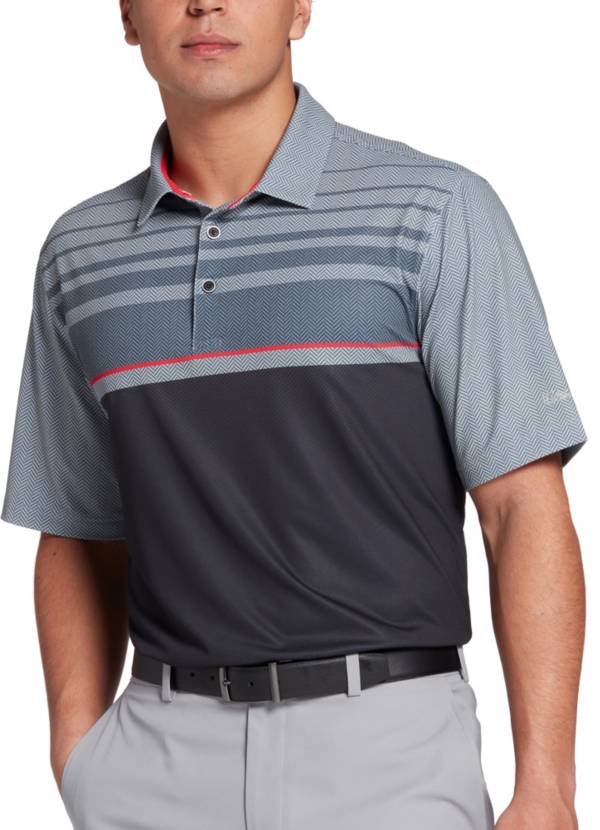 Walter Hagen Men's Perfect 11 Herringbone Chest Golf Polo