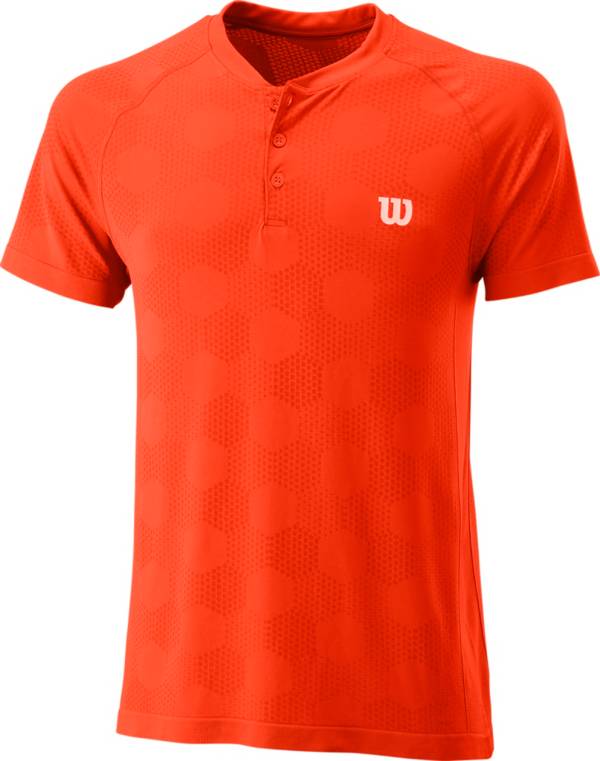Wilson Men's Power Seamless Henley Tennis T-Shirt