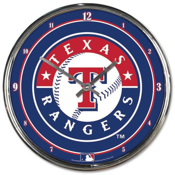 WinCraft Texas Rangers Chrome Clock