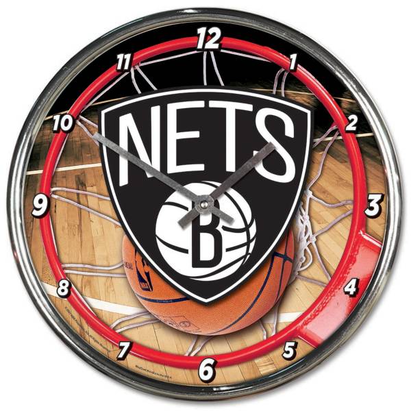 WinCraft Brooklyn Nets Chrome Clock