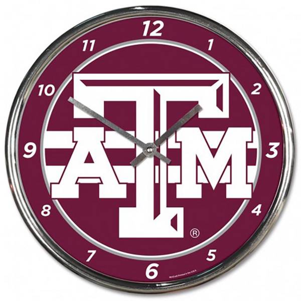 WinCraft Texas A&M Aggies Chrome Clock