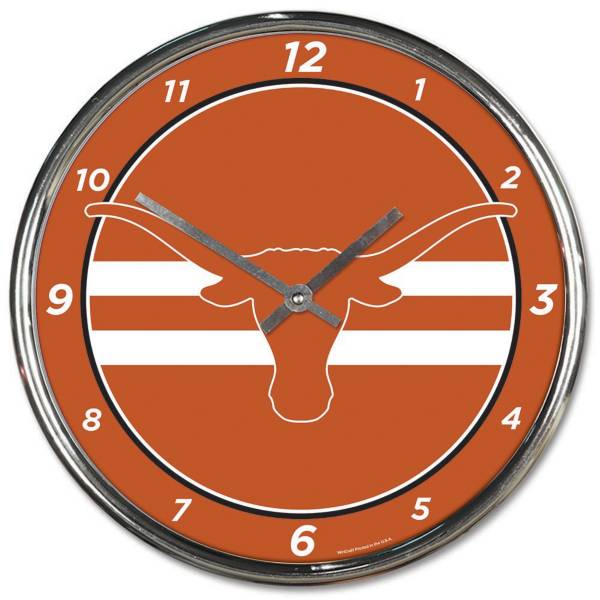 WinCraft Texas Longhorns Chrome Clock