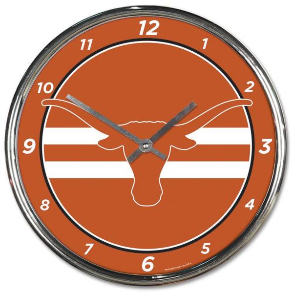 WinCraft Texas Longhorns Chrome Clock product image