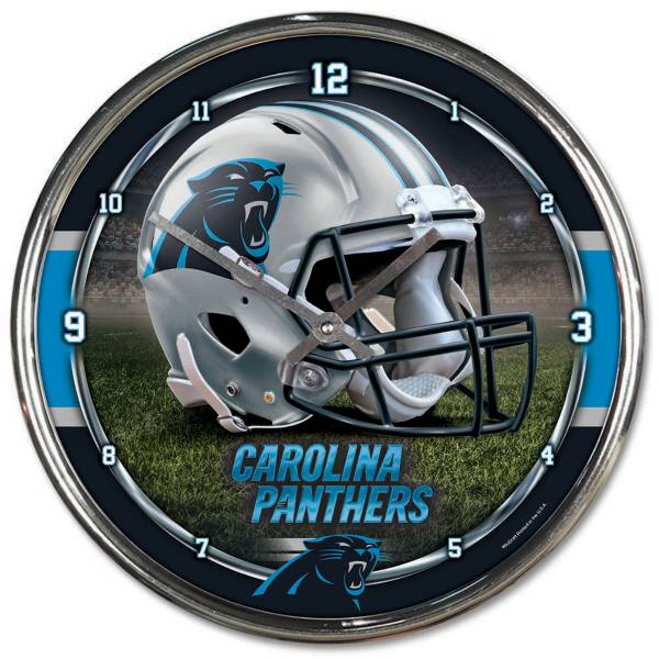 WinCraft Carolina Panthers Chrome Clock