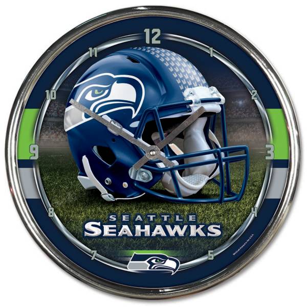 WinCraft Seattle Seahawks Chrome Clock