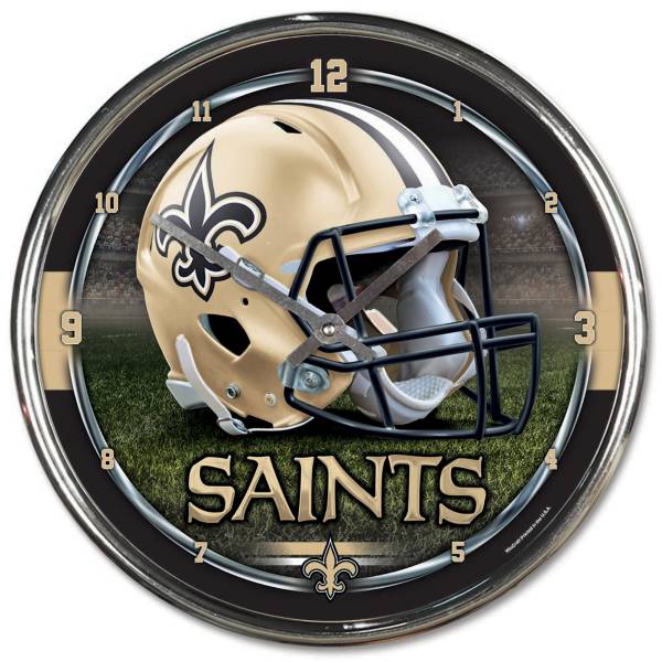 WinCraft New Orleans Saints Chrome Clock