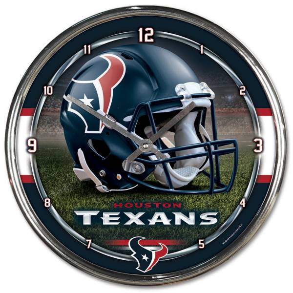 WinCraft Houston Texans Chrome Clock