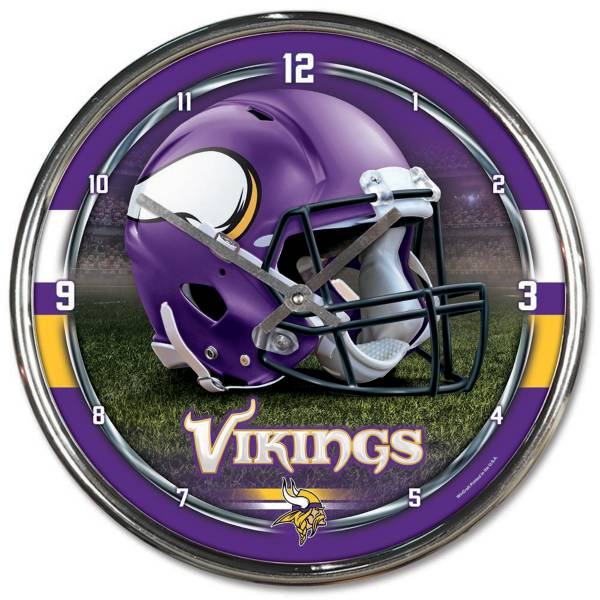 WinCraft Minnesota Vikings Chrome Clock