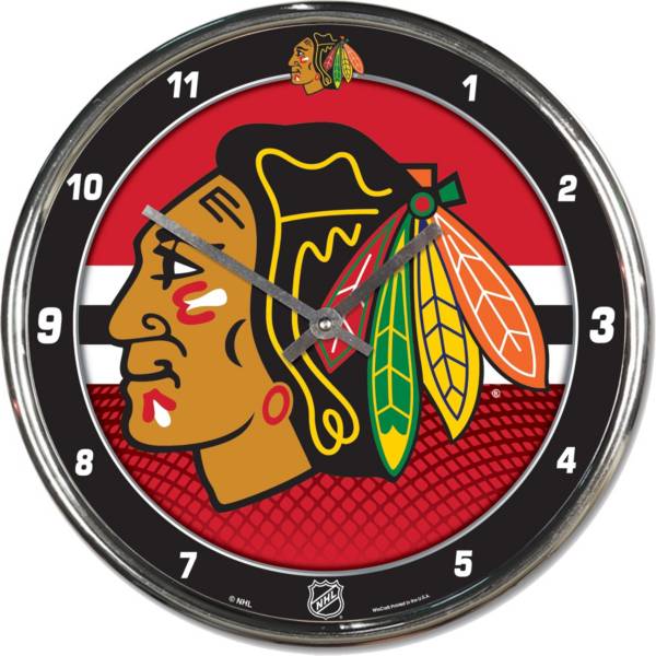 WinCraft Chicago Blackhawks Chrome Clock