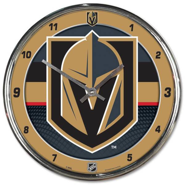 WinCraft Las Vegas Golden Knights Chrome Clock