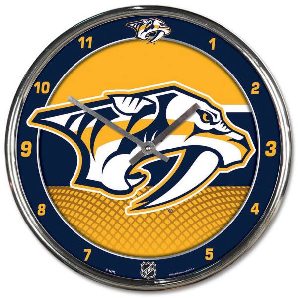 WinCraft Nashville Predators Chrome Clock