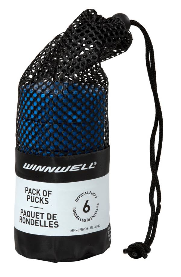 Winnwell Light Ice Hockey Pucks - 6 Pack